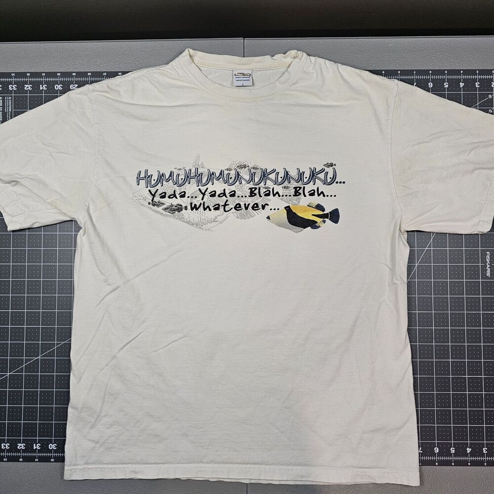 Vintage Crazy Shirt Hawaii Tshirt Large Humuhumunukunukuauaa Grunge Surf 90s Y2K